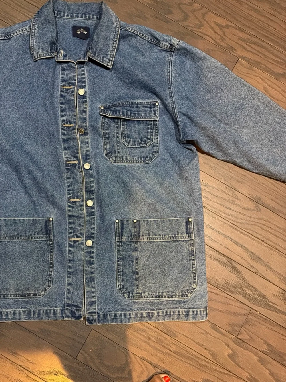 Vintage dockers blue denim jacket men sz large